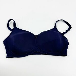✅ Amoena Bra Mara SB Mastectomy Size 36C NAVY Adjustable Strap Lined Stretch